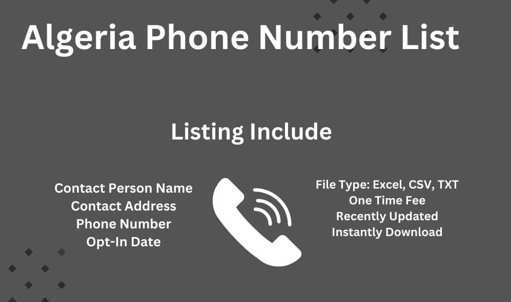 Algeria Phone Number List