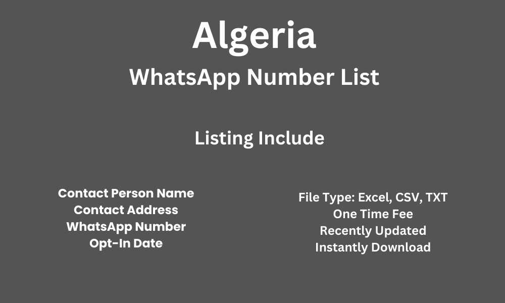 Algeria WhatsApp Number List