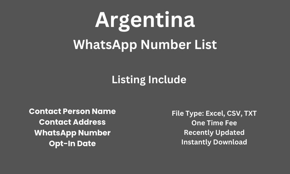 Argentina WhatsApp Number List