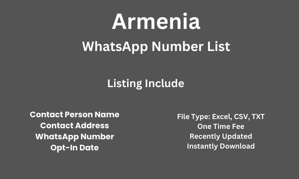 Armenia WhatsApp Number List