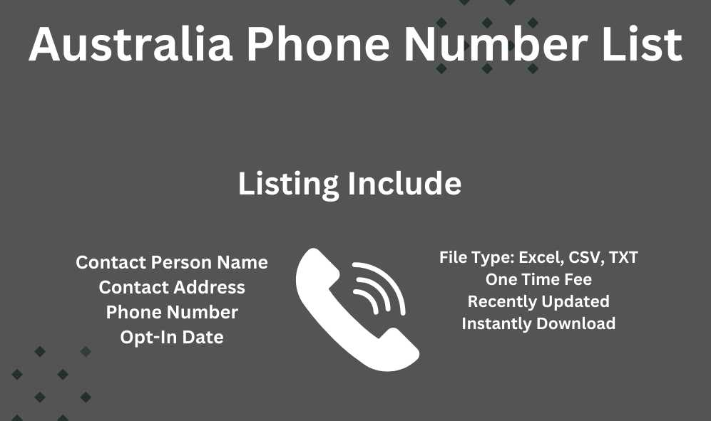 Australia Phone Number List