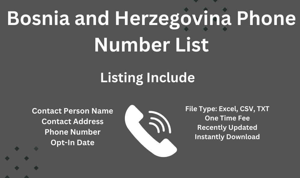 Bosnia And Herzegovina Phone Number List