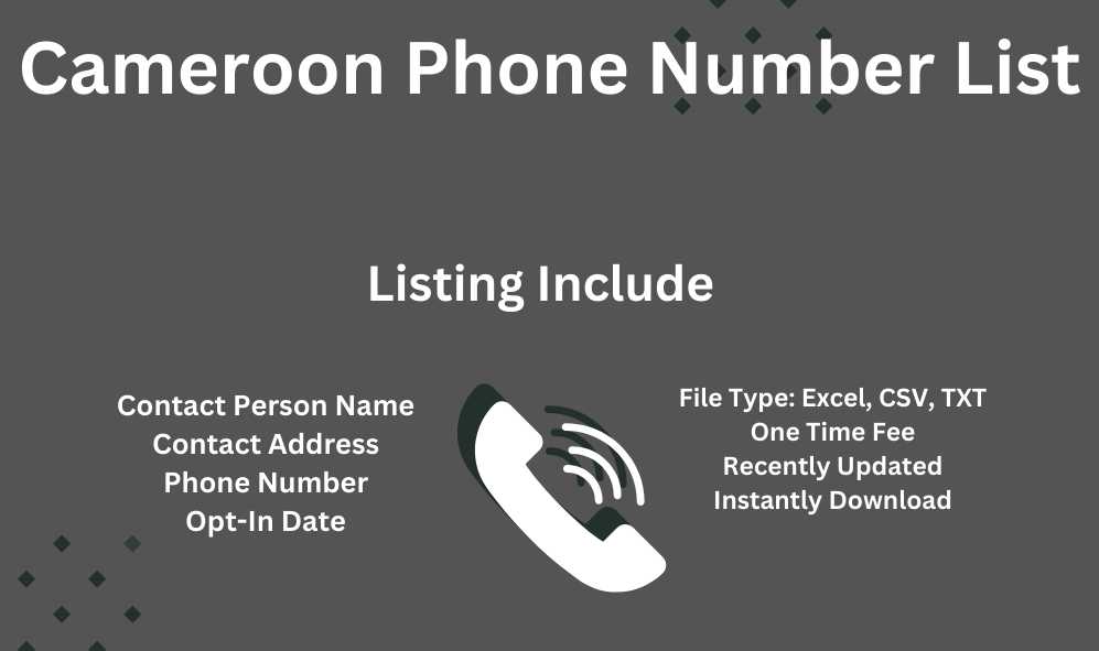 Cameroon Phone Number List