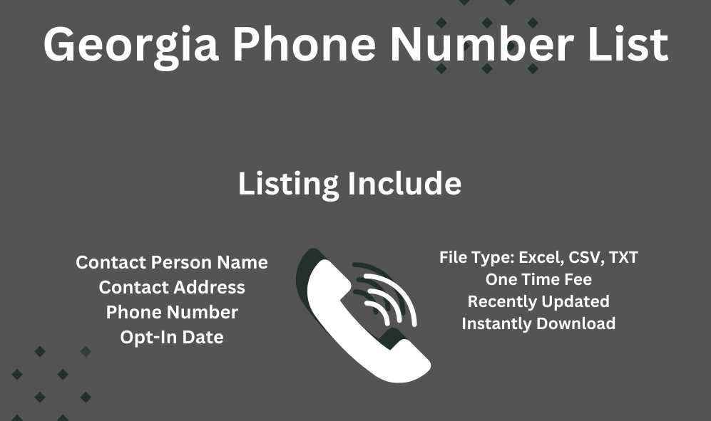 Georgia Phone Number List