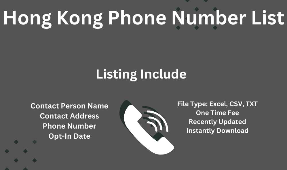 Hong-Kong Phone Number List