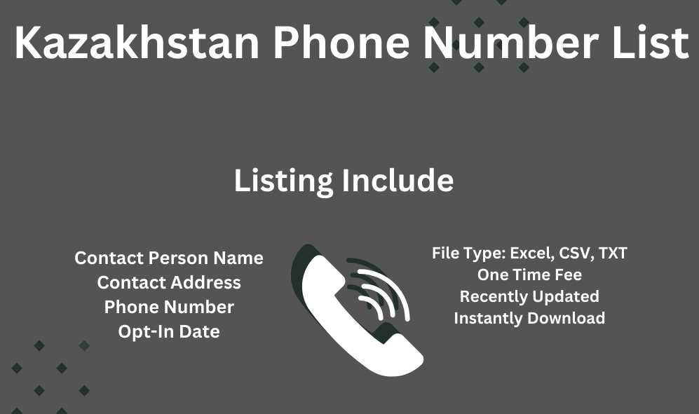 Kazakhstan Phone Number List