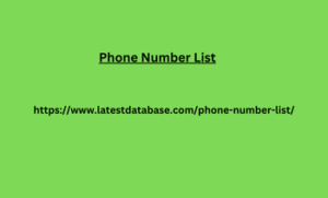 Phone Number List 