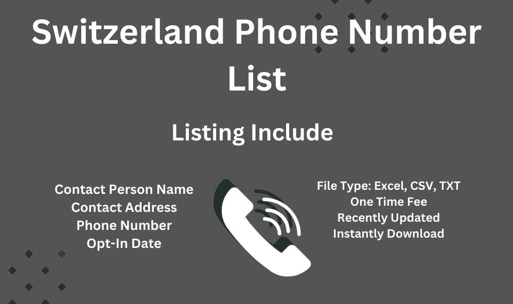 Switzerland Phone Number List