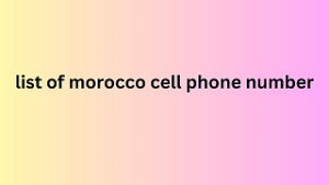 list of morocco cell phone number