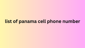 list of panama cell phone number