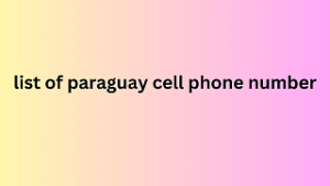 list of paraguay cell phone number