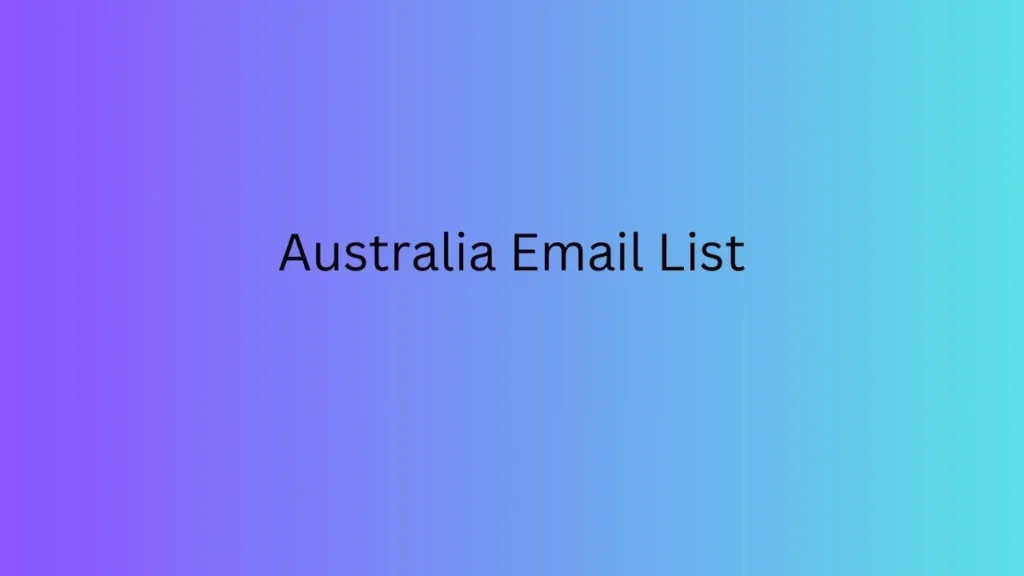 Australia Email List