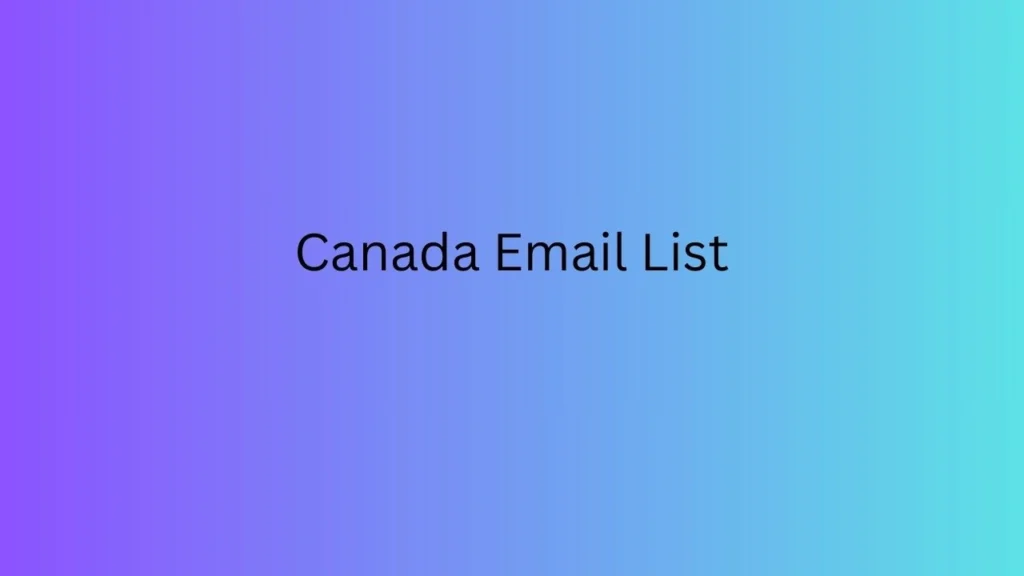 Canada Email List