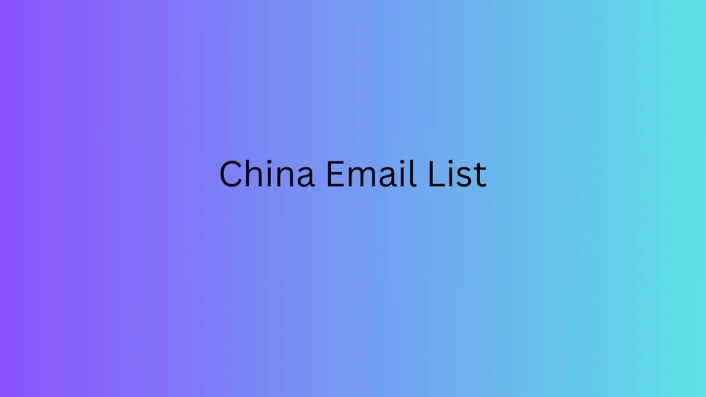 China Email List