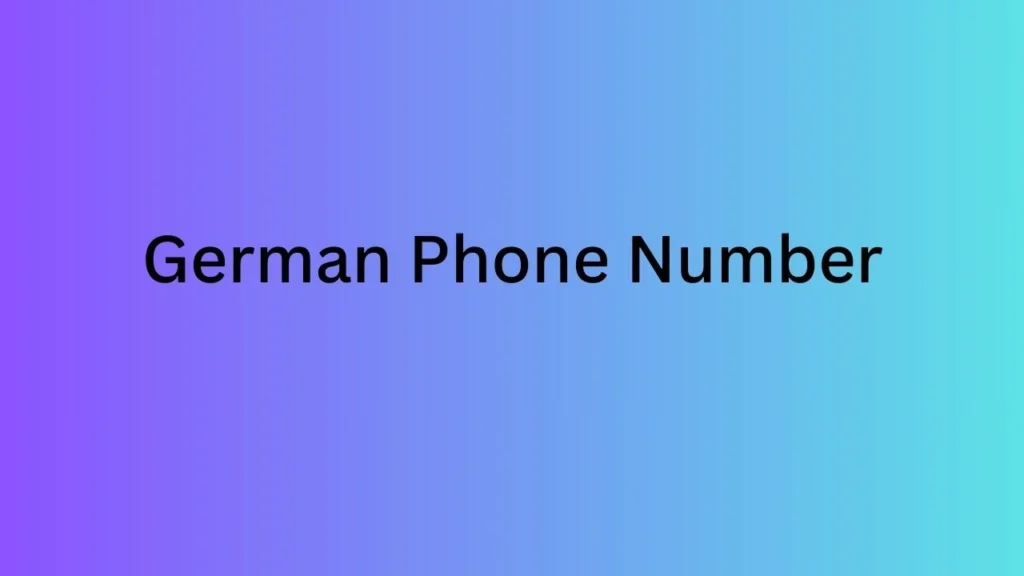 German Phone Number