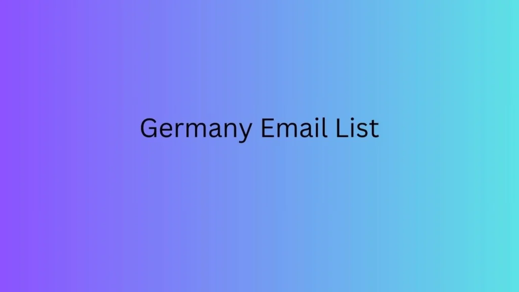 Germany Email List