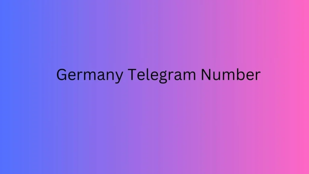 Germany Telegram Number