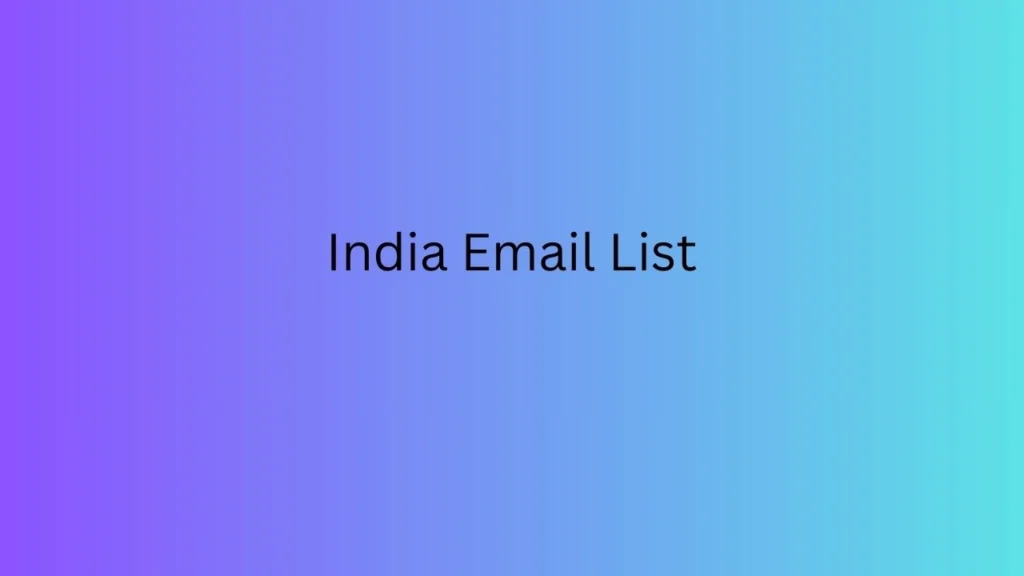 India Email List