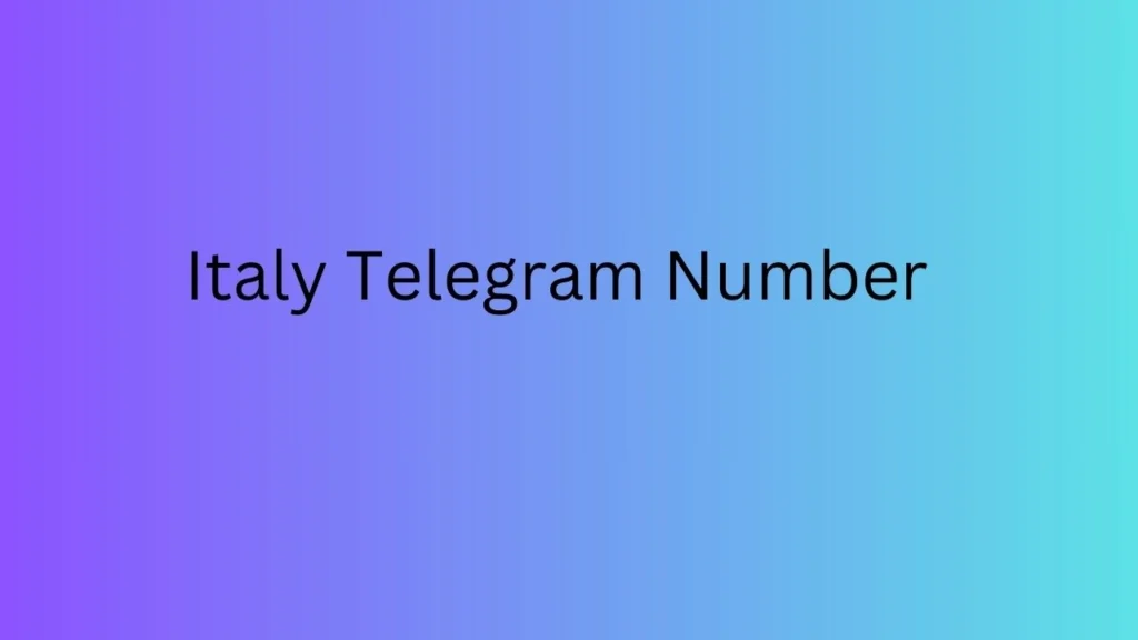 Italy Telegram Number