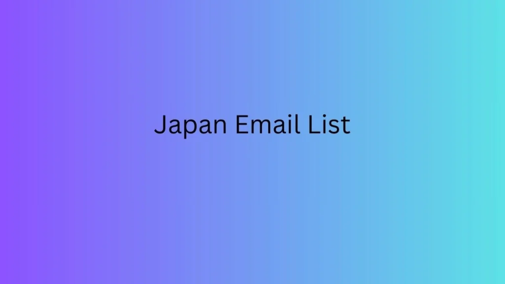 Japan Email List