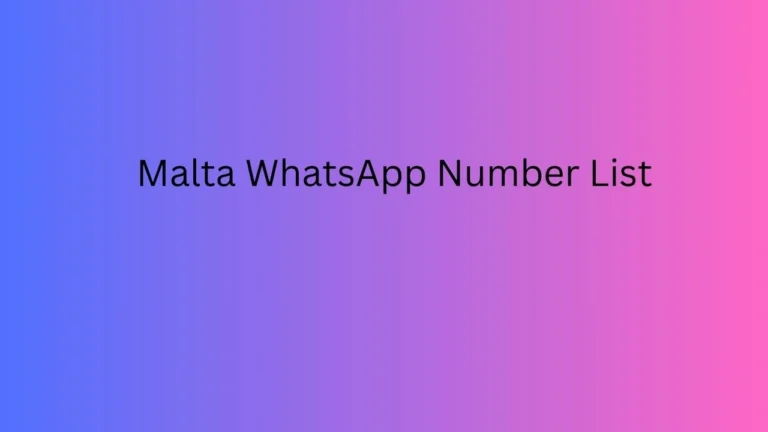 Malta WhatsApp Number List