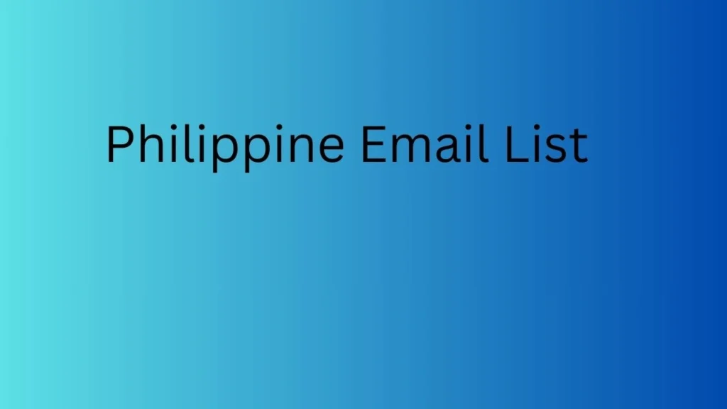 Philippine Email List