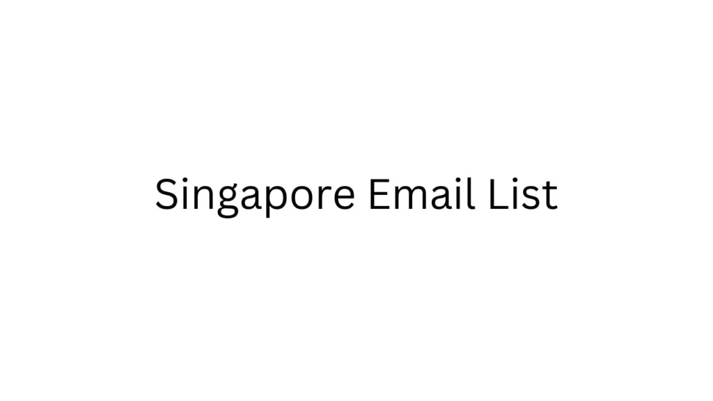 Singapore Email List