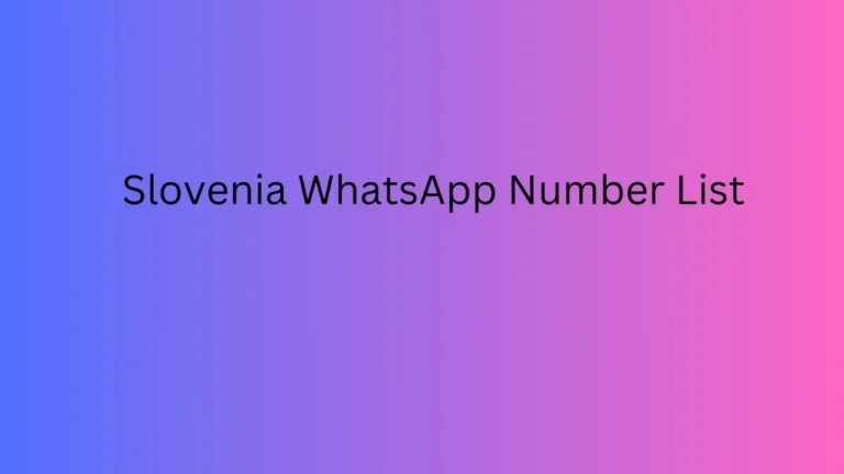 Slovenia WhatsApp Number List