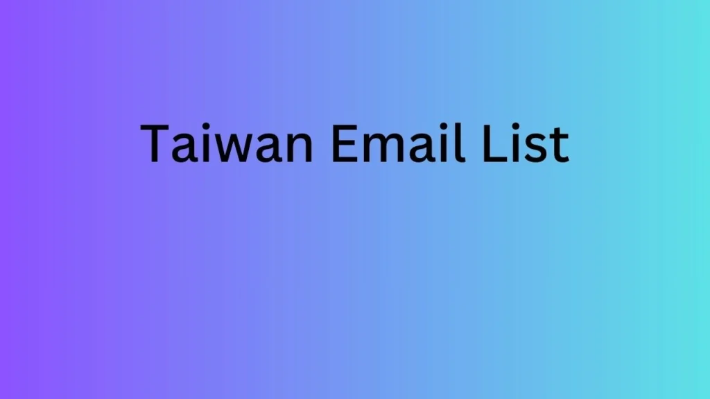 Taiwan Email List